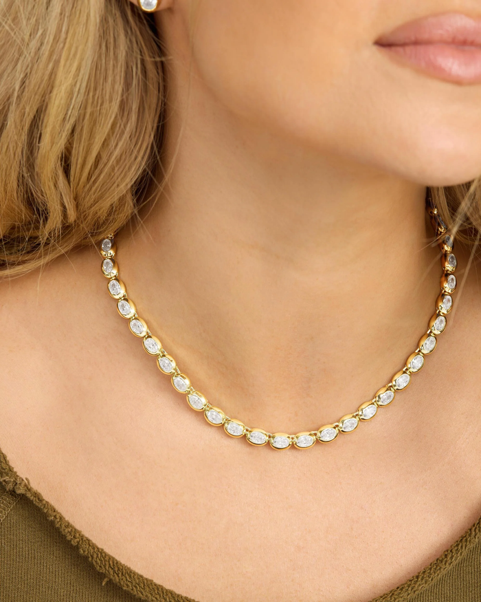 She's A Boss Tennis Necklace 16"