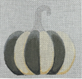 Short Grey Striped Pumpkin