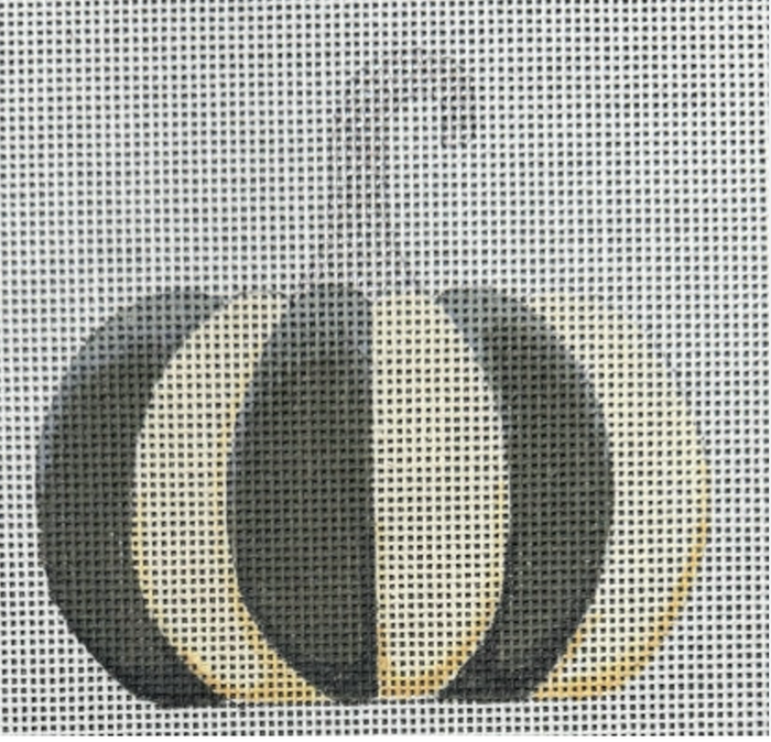 Short Grey Striped Pumpkin