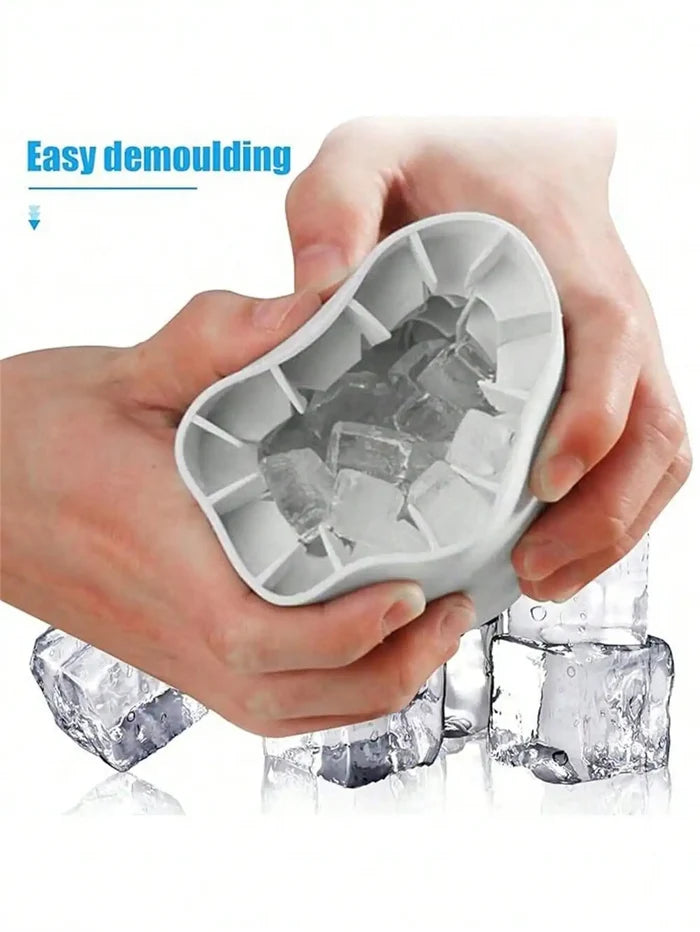 Silicone Ice Cube Tray with Lid – Easy Release Ice Maker Mold for Home & Kitchen