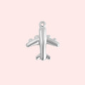 Silver Airplane Charm