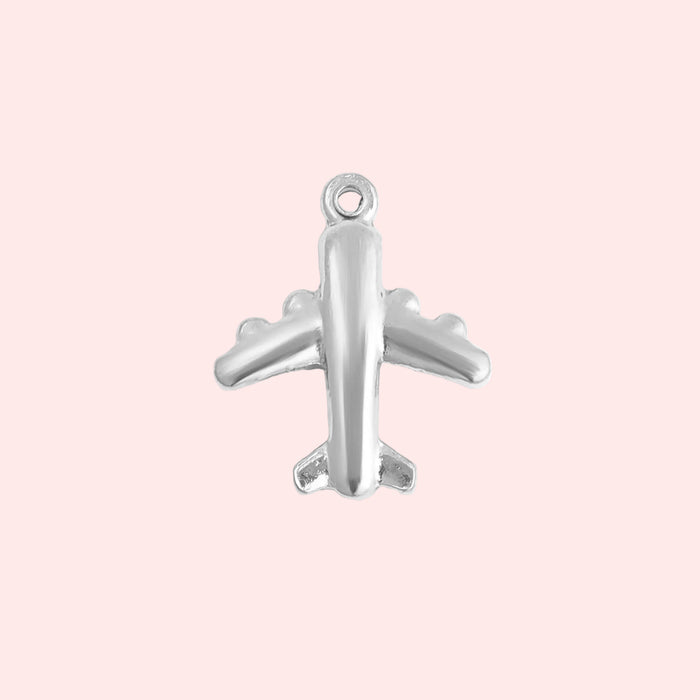 Silver Airplane Charm