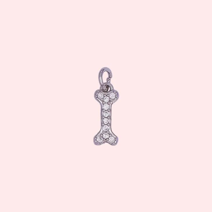 Silver Dog Bone Charm