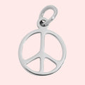 Silver Peace Sign Charm