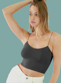 Skinny Strap Cropped Cami