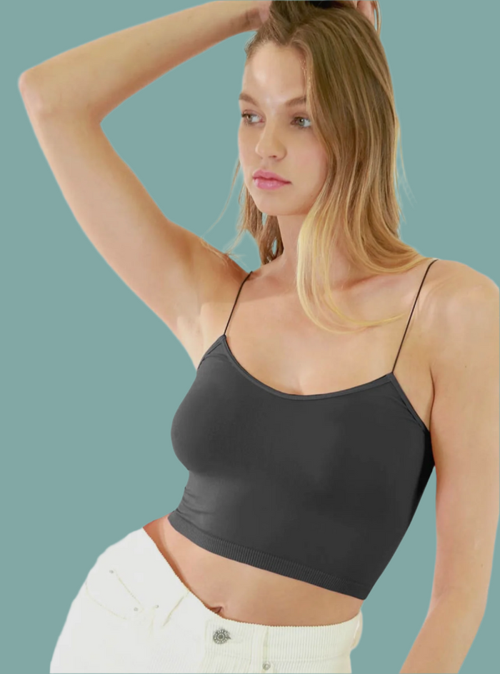 Skinny Strap Cropped Cami