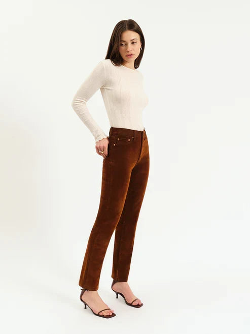 Smarty Pants High Rise Straight - Cognac