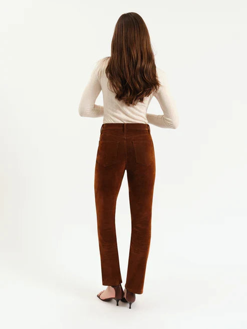 Smarty Pants High Rise Straight - Cognac