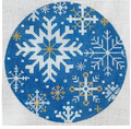 Snowflakes on Blue