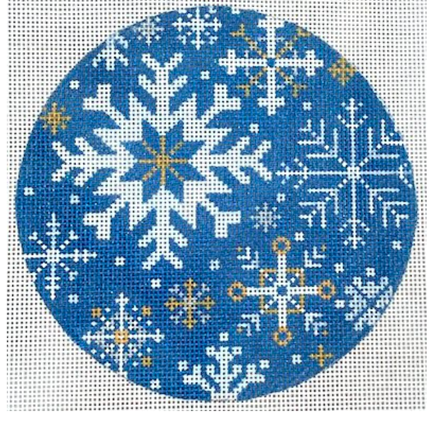 Snowflakes on Blue
