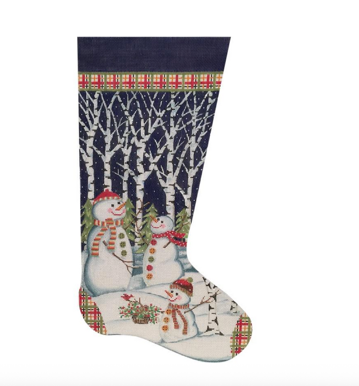 Snowman in Trees Stocking