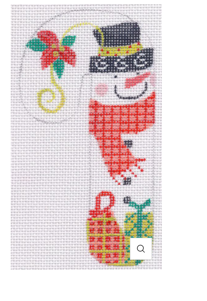 Snowman Poinsettia Candy Cane Snowman