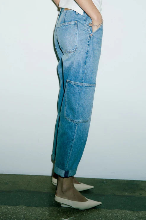 Sonny High Rise Barrel Jean
