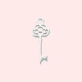 Stainless Steel Key Charm