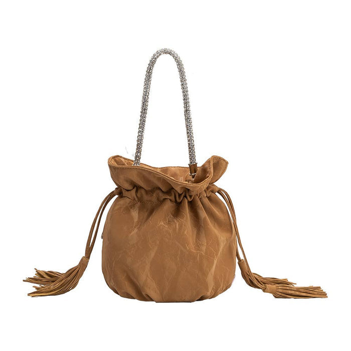 Starla Jewel Handle Bag - Tan