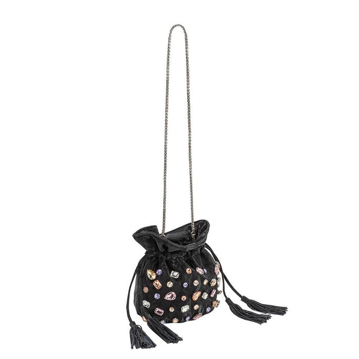 Starla Jewel Top Handle Bag - Black