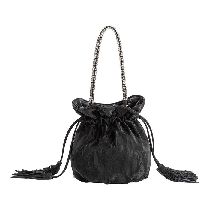 Starla Jewel Top Handle Bag - Black