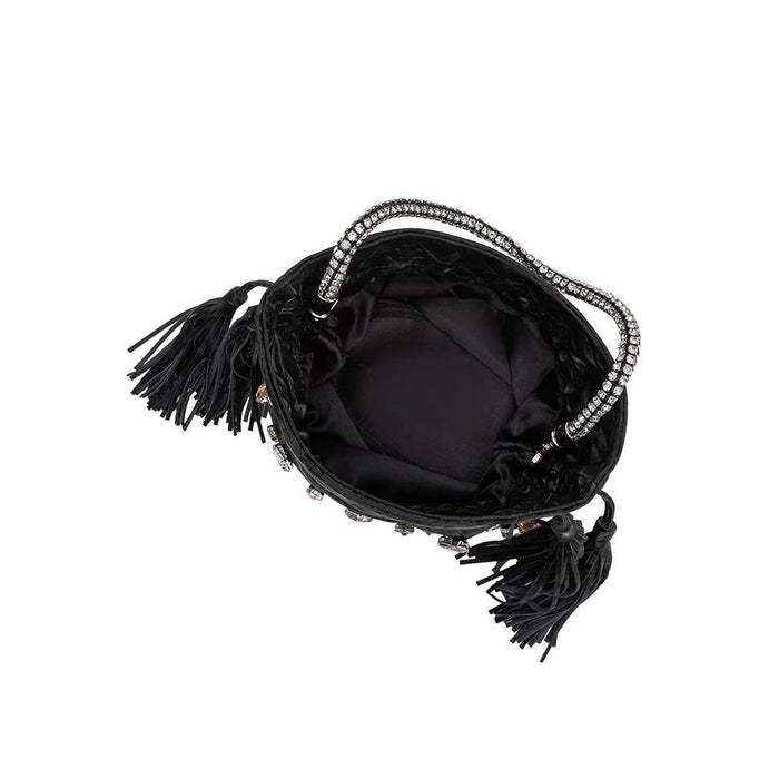 Starla Jewel Top Handle Bag - Black