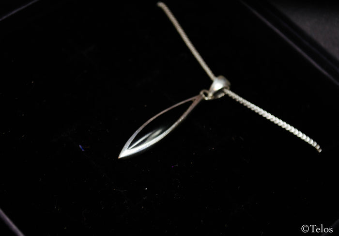 Sterling Silver black Obsidian Necklace