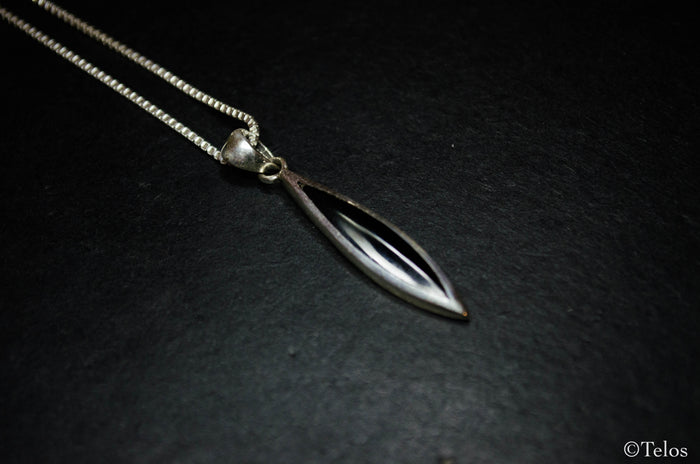 Sterling Silver black Obsidian Necklace