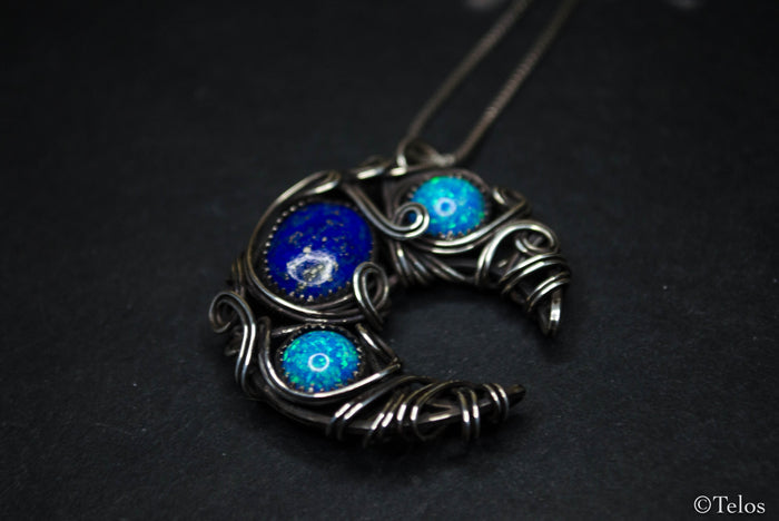 Sterling Silver Crescent Moon Necklace