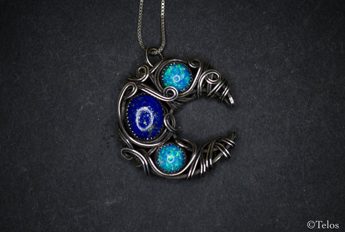 Sterling Silver Crescent Moon Necklace