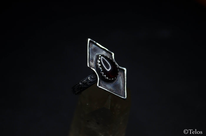 Sterling Silver Garnet ring