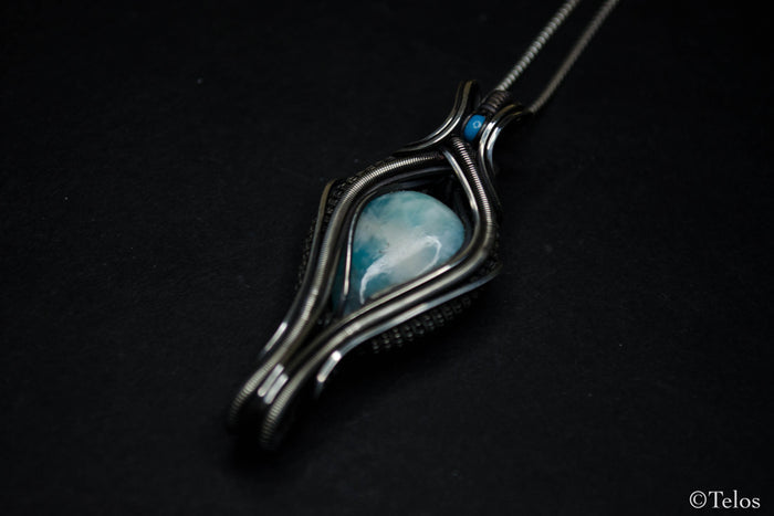 Sterling Silver Larimar Necklace