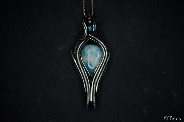 Sterling Silver Larimar Necklace