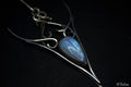 Sterling Silver Rainbow Moonstone Elven necklace