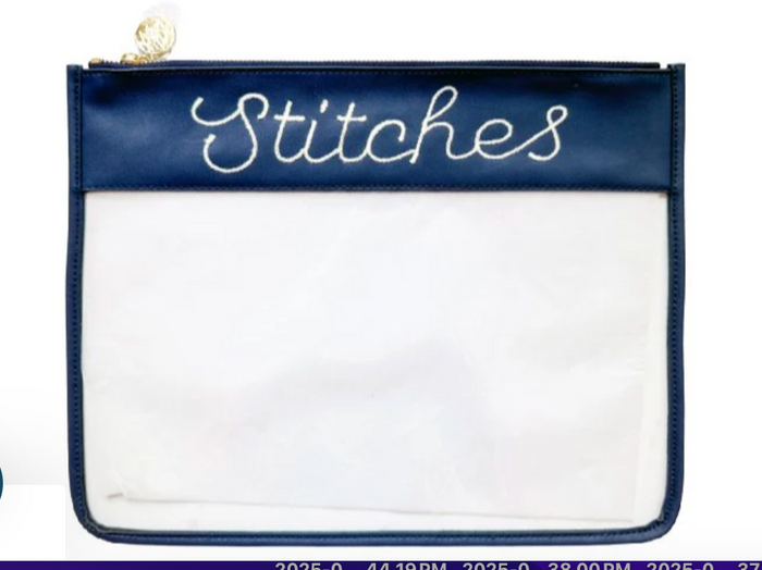 Stitches Zippered Project Bag