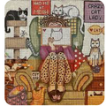Stitching Girl Cat Lady