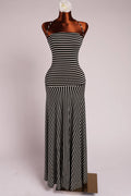 Strap halter flare maxi dress
