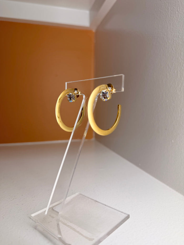 Subtle Bling Hoop