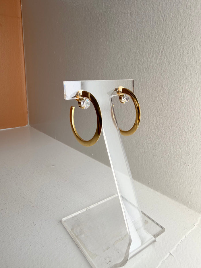 Subtle Bling Hoop