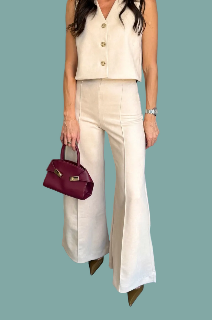 Suede Wide Leg Pant