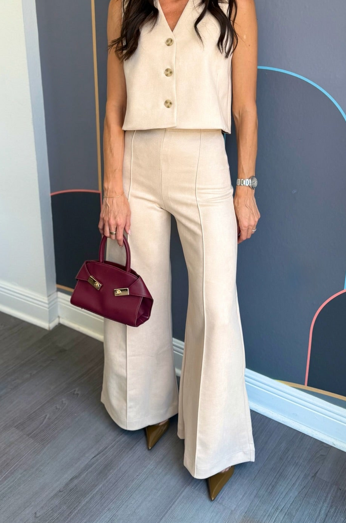 Suede Wide Leg Pant