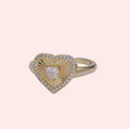 Sunburst Heart Ring