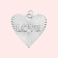 Sunburst Love Heart Charm