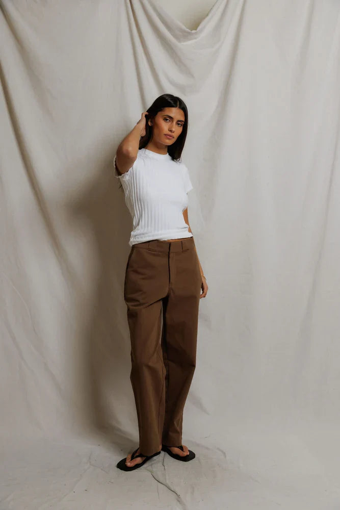 Suri Poorboy Rib Cap Sleeve Tee