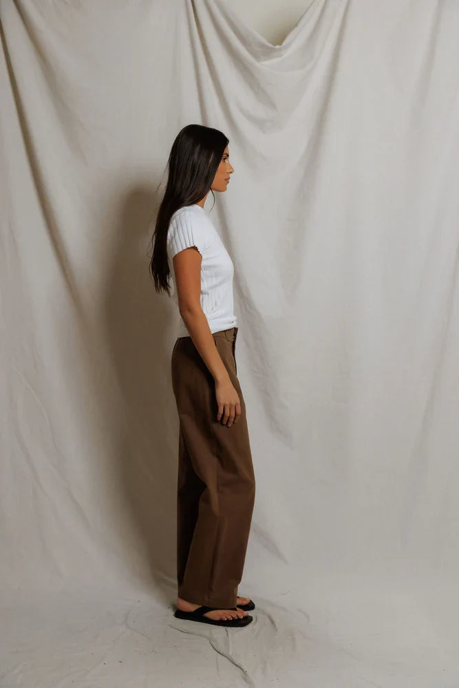 Suri Poorboy Rib Cap Sleeve Tee