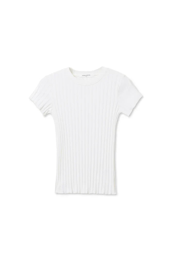 Suri Poorboy Rib Cap Sleeve Tee