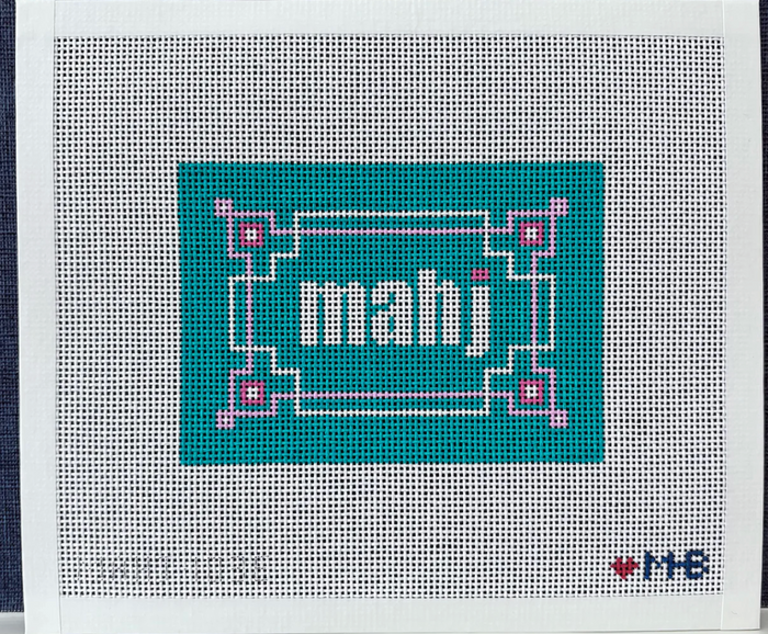 Teal Lilac Pink Key Corner Mahjong Insert