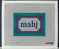 Teal Pink Floral Corner Mahjong Insert