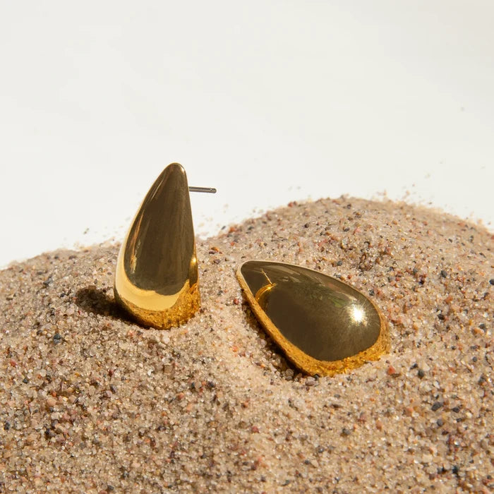 Teardrop Post Waterproof Earring