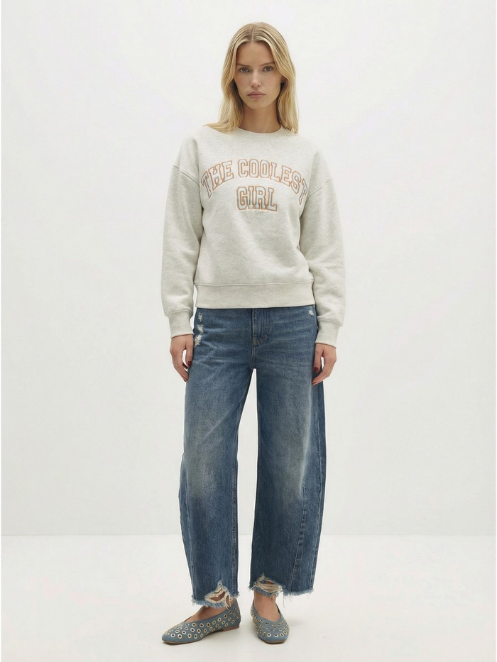 The Coolest Girl Embroidered Sweatshirt