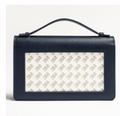 The Everyday Clutch-Navy and Silver Chain