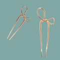 The Grinch x Kitsch Gold Bow French Hair Pin