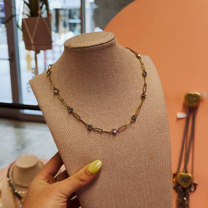 The Stars Aligned Stone Necklace - Gold
