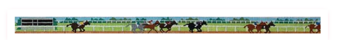 Thoroughbred Race Track Scene with Horses